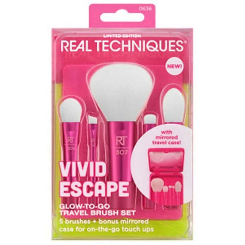 ست براش آرایشی 5 تکه ریل تکنیک اصل مدل Vivid Escape کد٠٦٣٦
